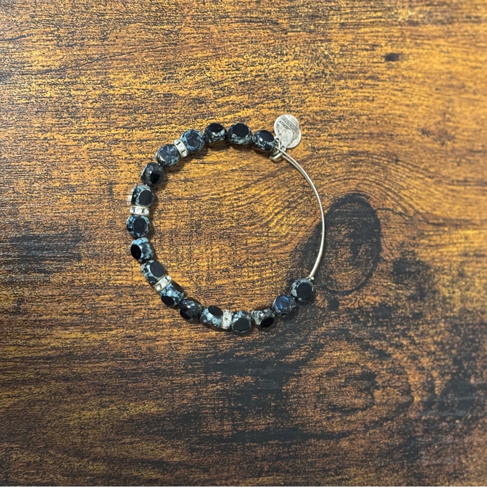 Alex and Ani Glade Black + Diamond Bracelet